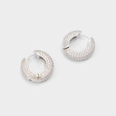 Strigidae in Silver Clear Multi - Hoop earrings