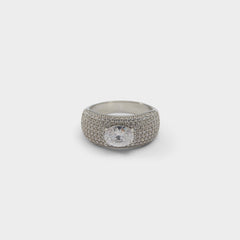 Caredar Silver/Clear Multi Women's Cubic Zirconia - Ring