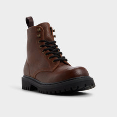 Doublezero in Dark Brown - Combat boot, Lug sole