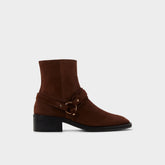 Marcos in Dark Brown - Ankle boot, Block heel