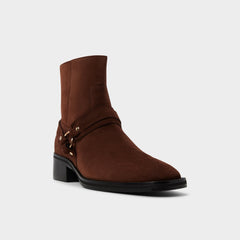 Marcos in Dark Brown - Ankle boot, Block heel