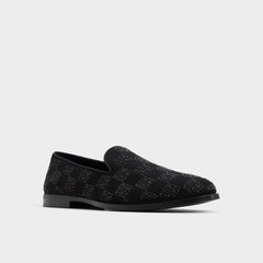 Casino Other Black Synthetic Textured Men's Dress Shoes - Loafer