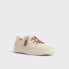 Tristin in White Bone - Low top sneaker, Cup sole