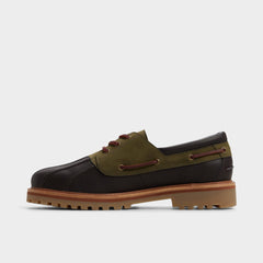 Finn in Brown Primary Multi - Boat shoe, Lug sole