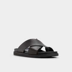 Darley Dark Brown Men's Sandals & Slides - Strappy flat sandal