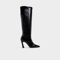 Vivienna in Black - Knee-high boot, Block heel