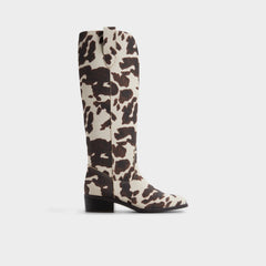 Kaydia in Open Brown 14179225 - Western knee-high boot, Block heel