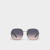 Elbamadar Black/Gold Multi Women's Square - Square sunglasses