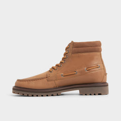 Farrell in Cognac - Combat boot, Lug sole