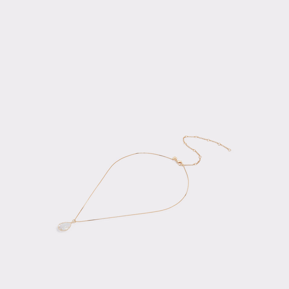 Beauceron Gold/Clear Multi Women's Necklaces - Teardrop necklace