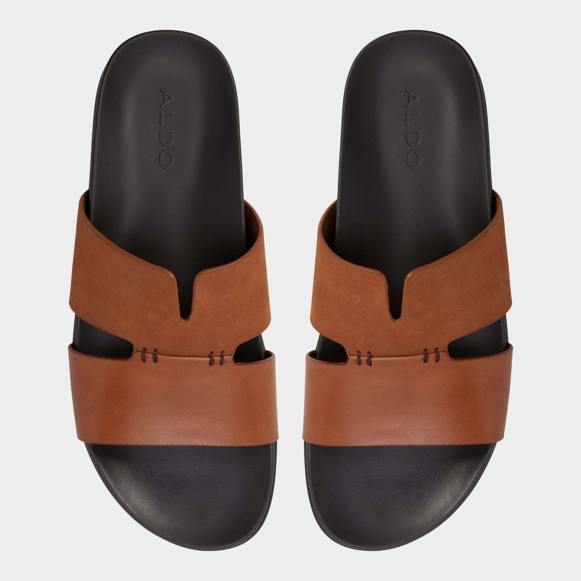 Marcelo in Cognac - Slide sandal