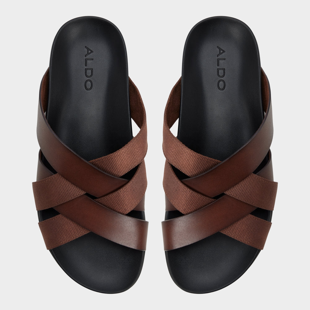 Florian in Dark Brown - Slide sandal