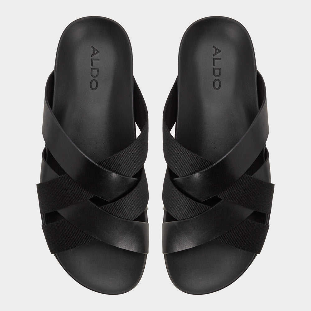 Florian in Black - Slide sandal