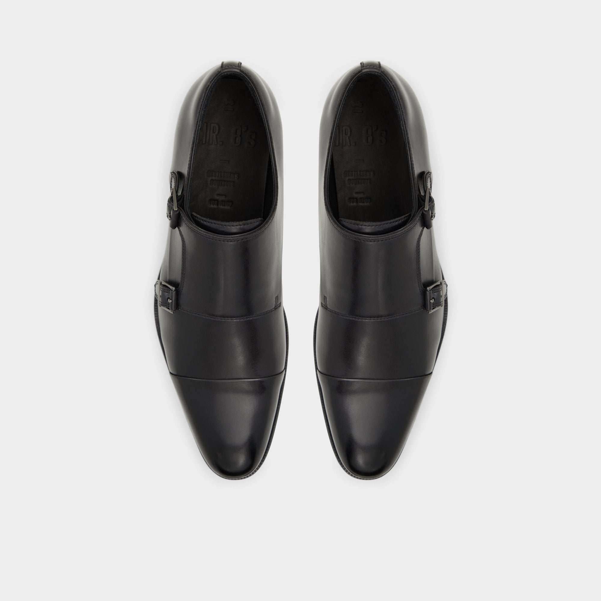 Axwell Black Men's Dress Shoes - Monkstrap loafer