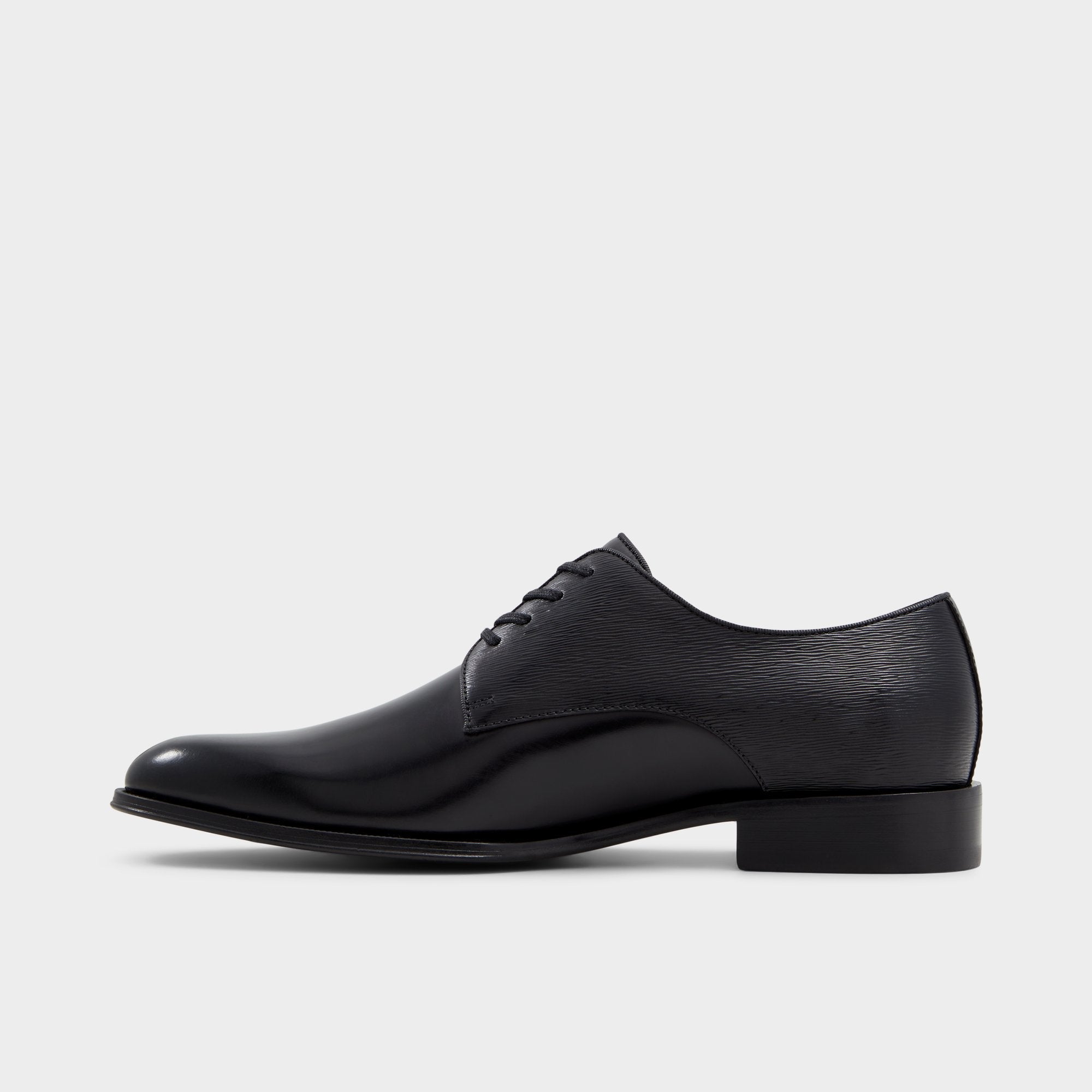 Halbart Black Leather Embossed Men's Oxfords & Lace-ups - Oxford shoe