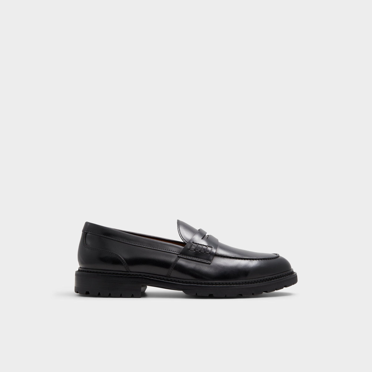 Aleris Black Men's Dress Shoes - Loafer, Lug sole