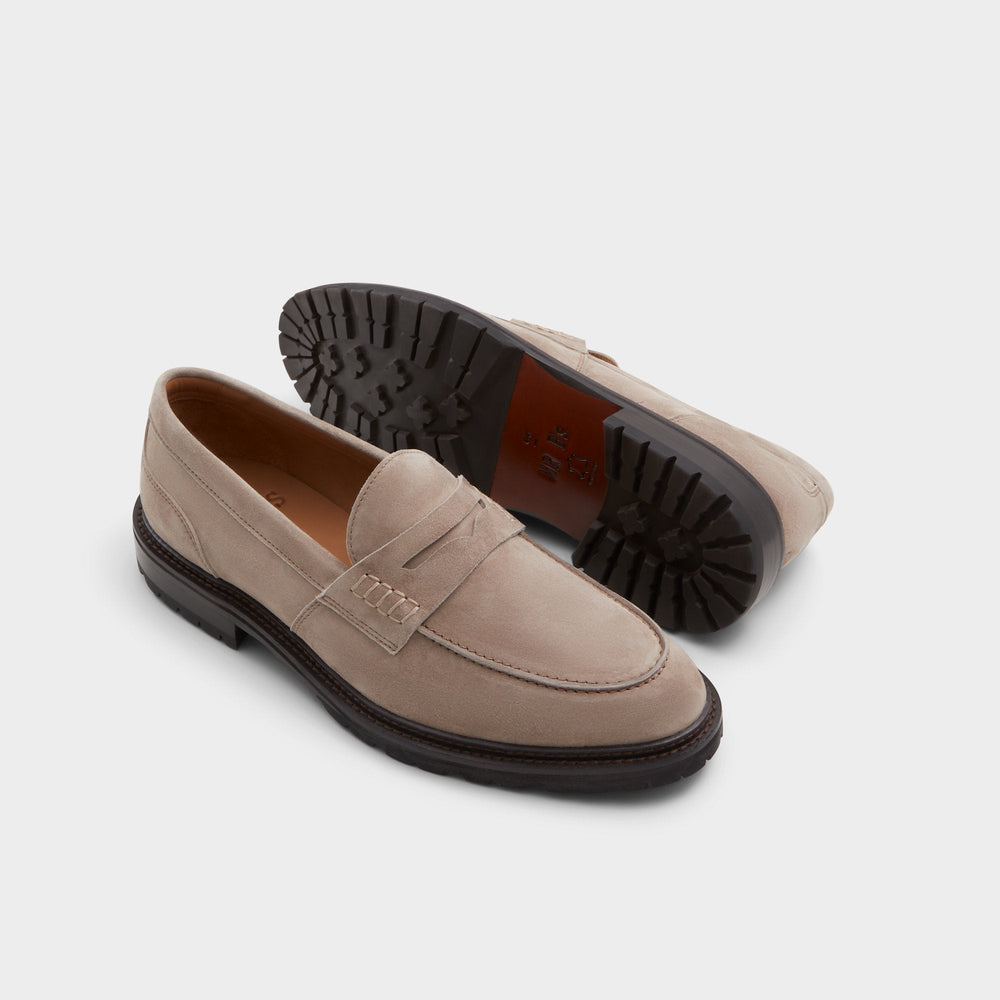 Aleris Brown Men's Dress Shoes - Loafer, Lug sole