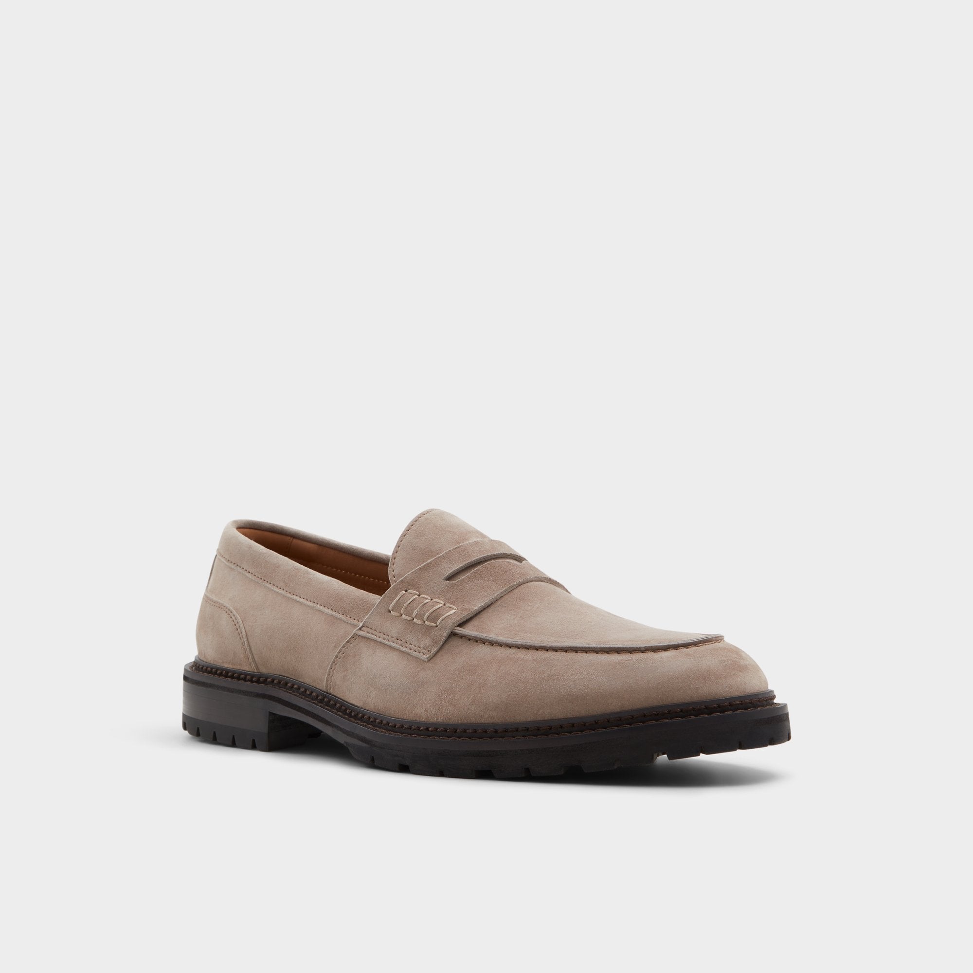 Aleris Brown Men's Dress Shoes - Loafer, Lug sole