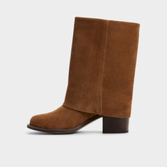 Nolya in Medium Brown - Ankle boot, Block heel