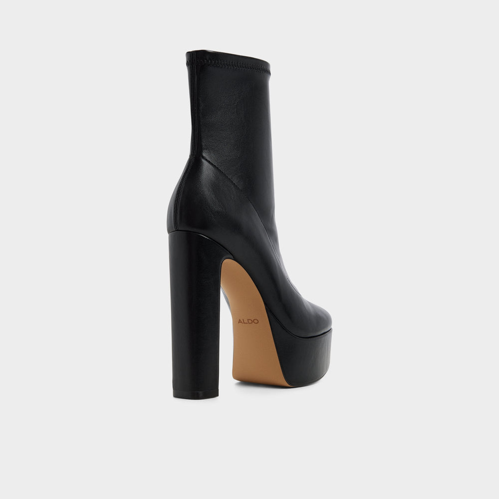 Brejara in Black - Ankle boot, Platform