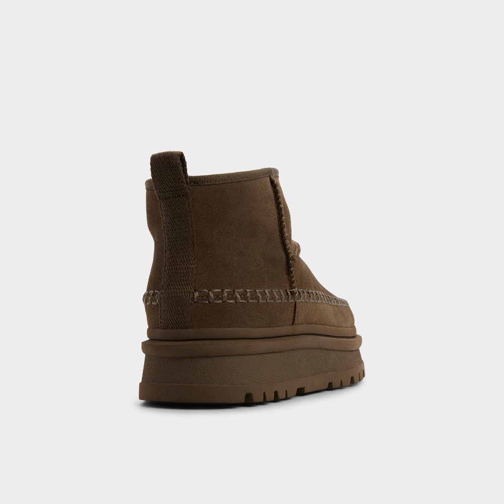 Milanie in Dark Green - Ankle boot, Lug sole