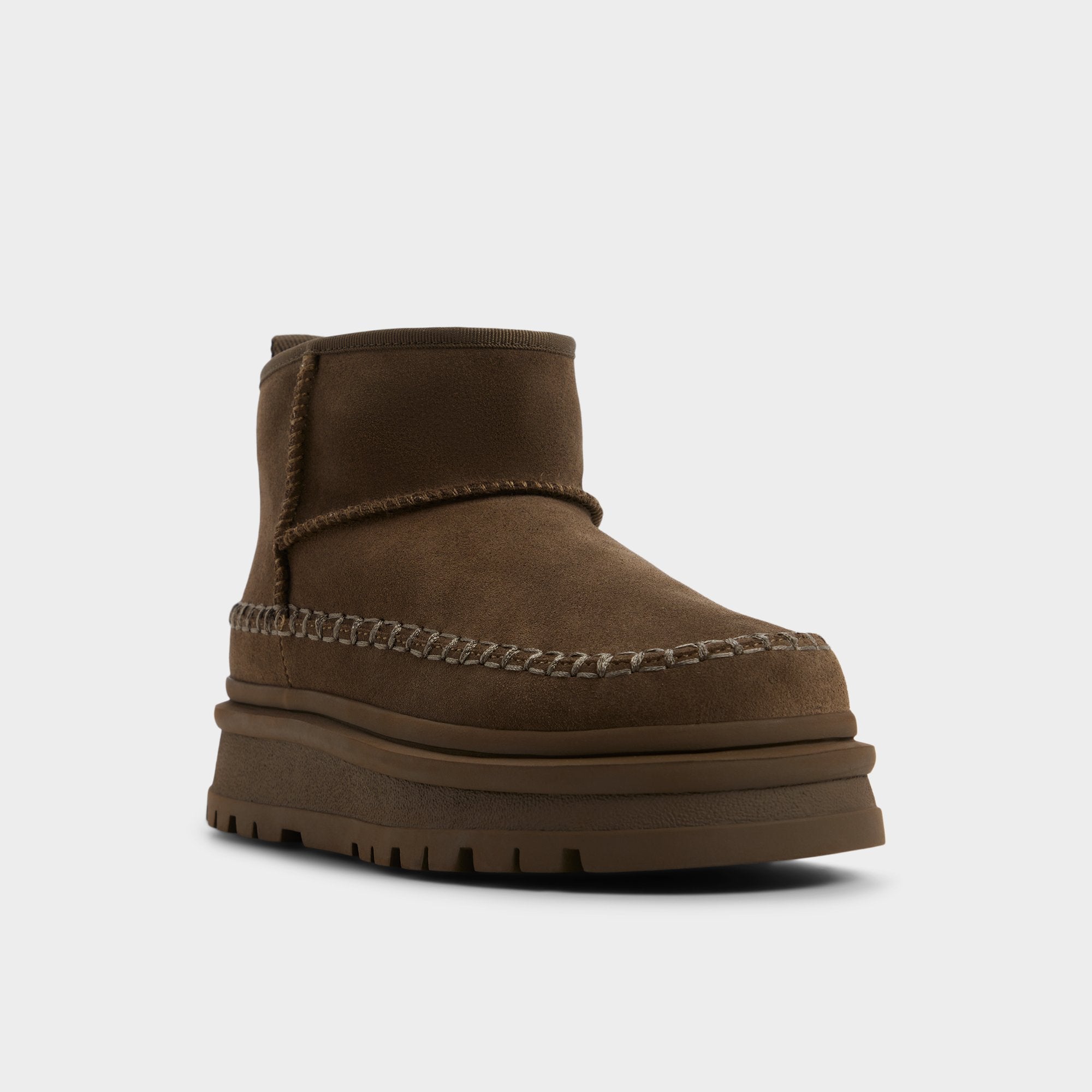 Milanie in Dark Green - Ankle boot, Lug sole