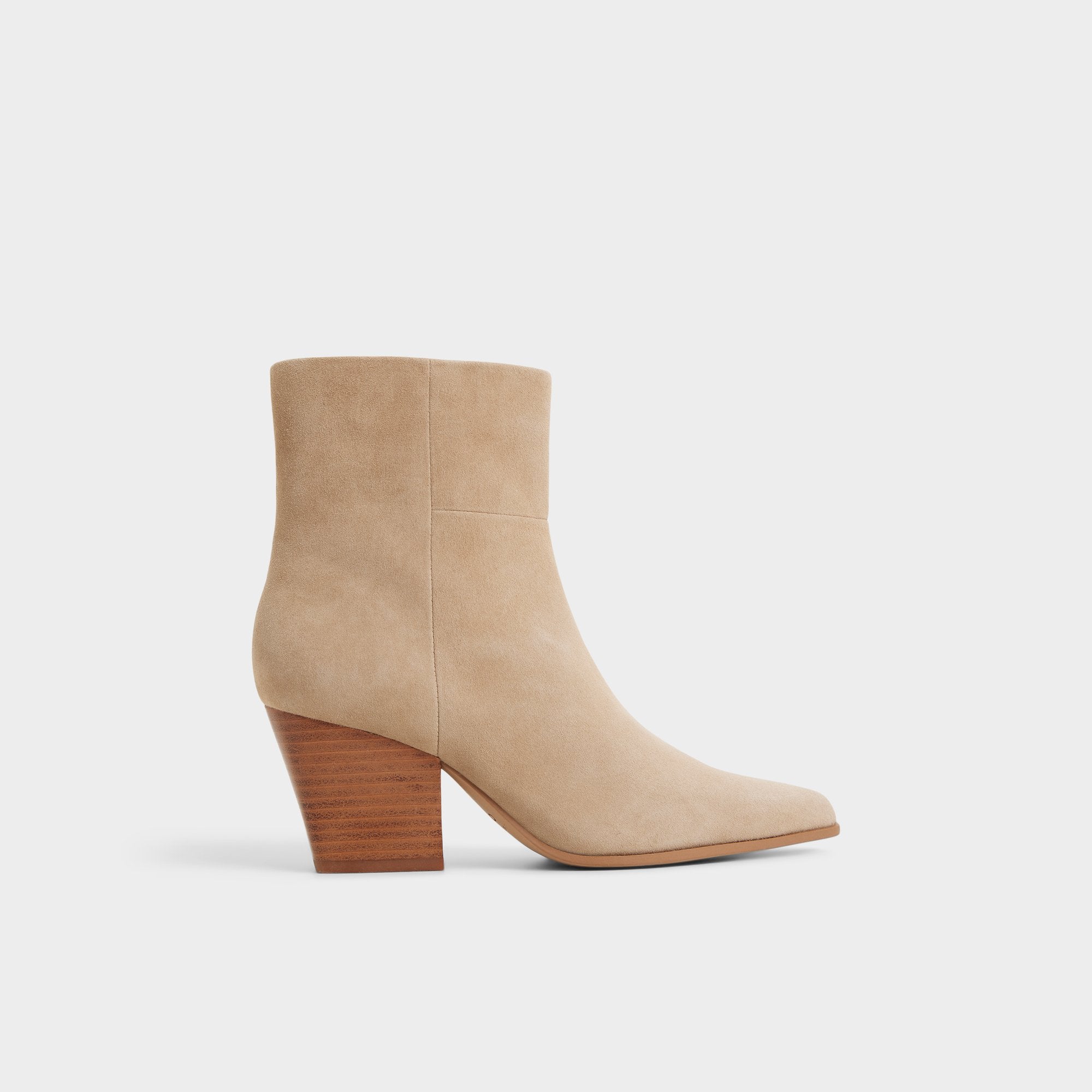 Shanah in Light Beige - Ankle boot, Block heel