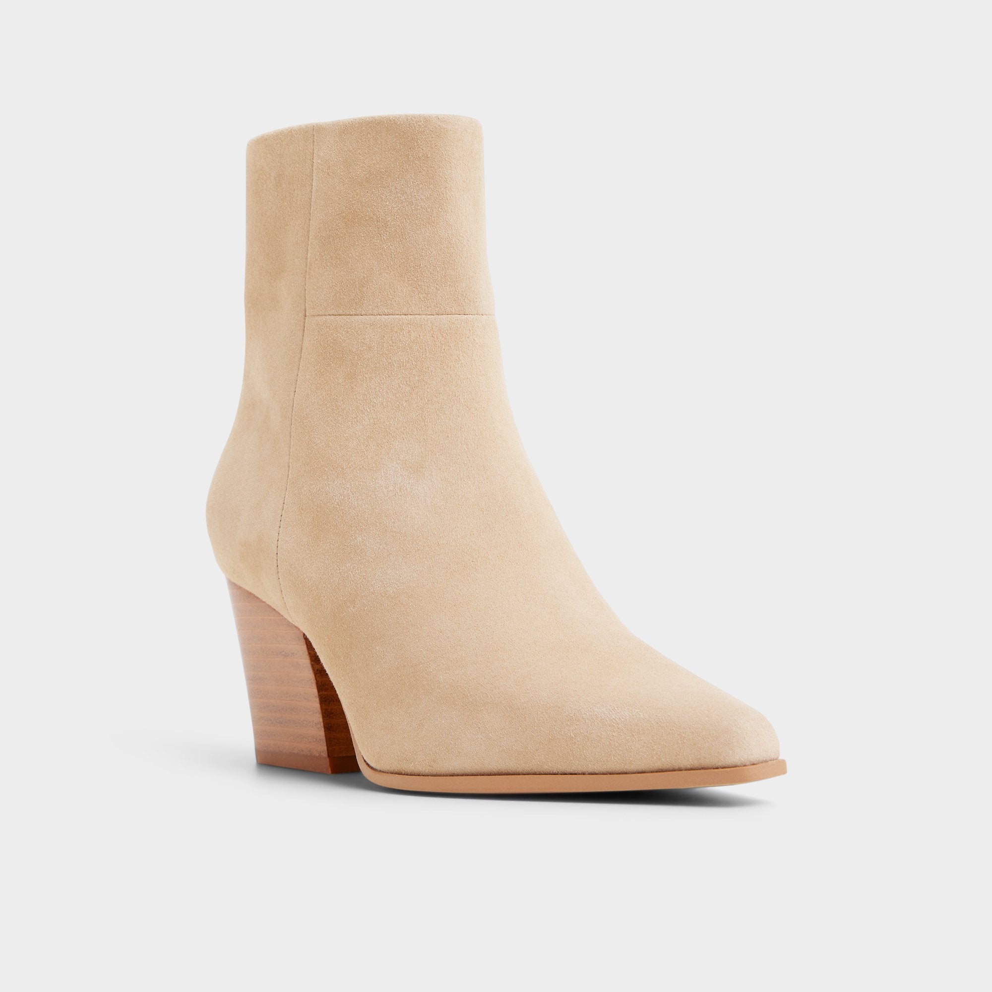 Shanah in Light Beige - Ankle boot, Block heel