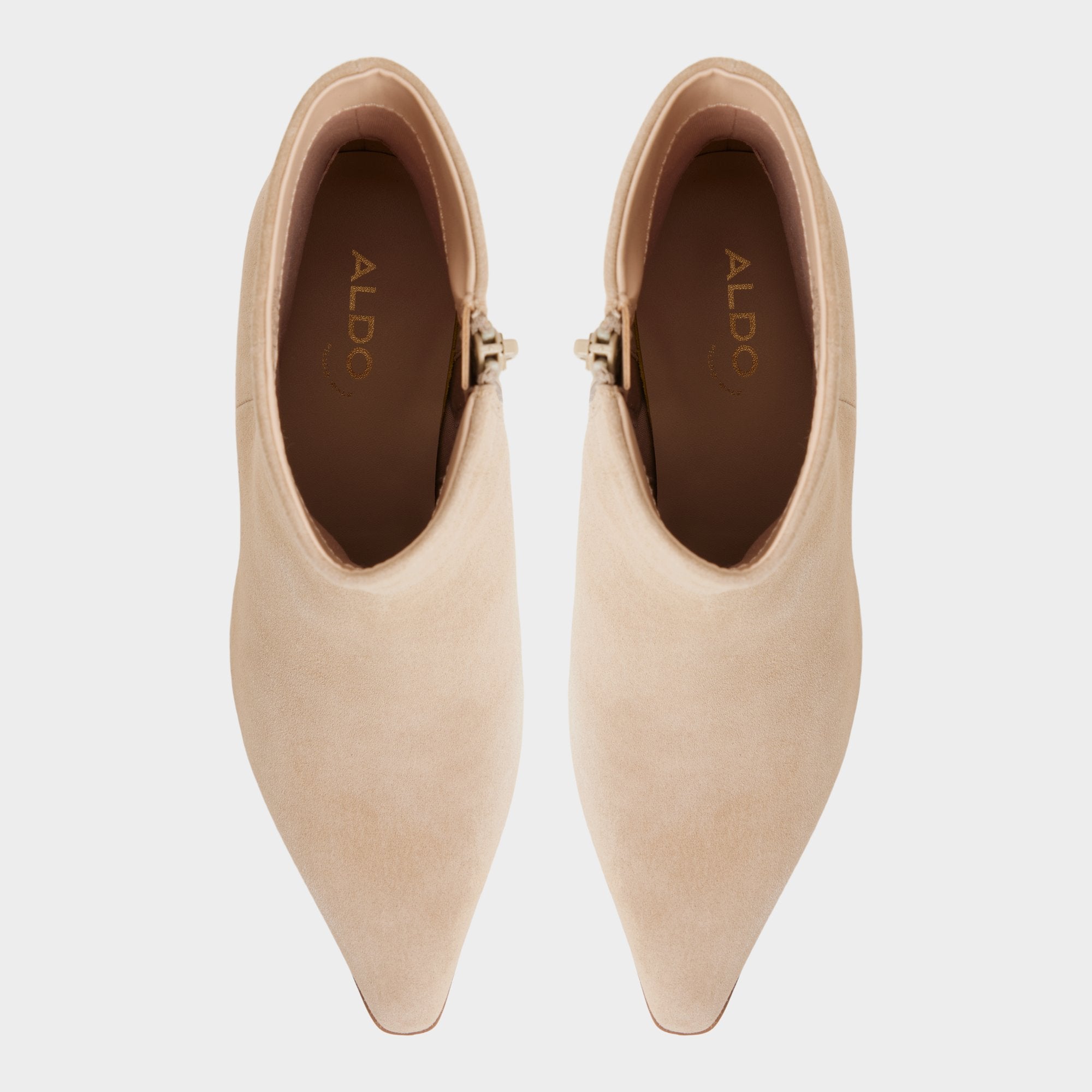 Shanah in Light Beige - Ankle boot, Block heel