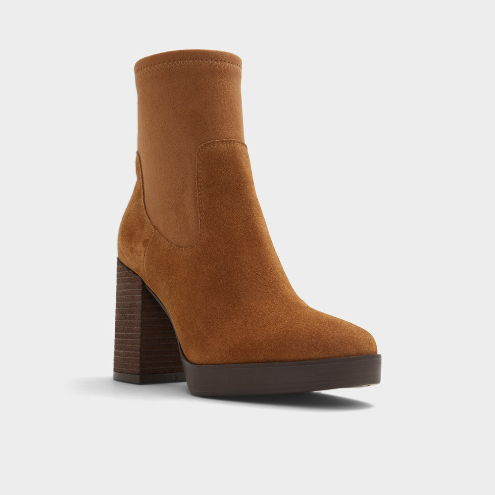 Voss Dark Brown Women's Casual boots - Ankle boot, Block heel