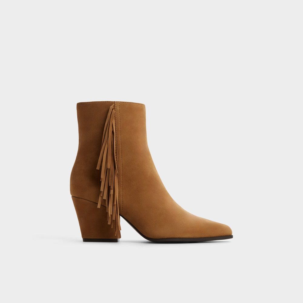 Shaniah in Light Brown - Ankle boot, Block heel