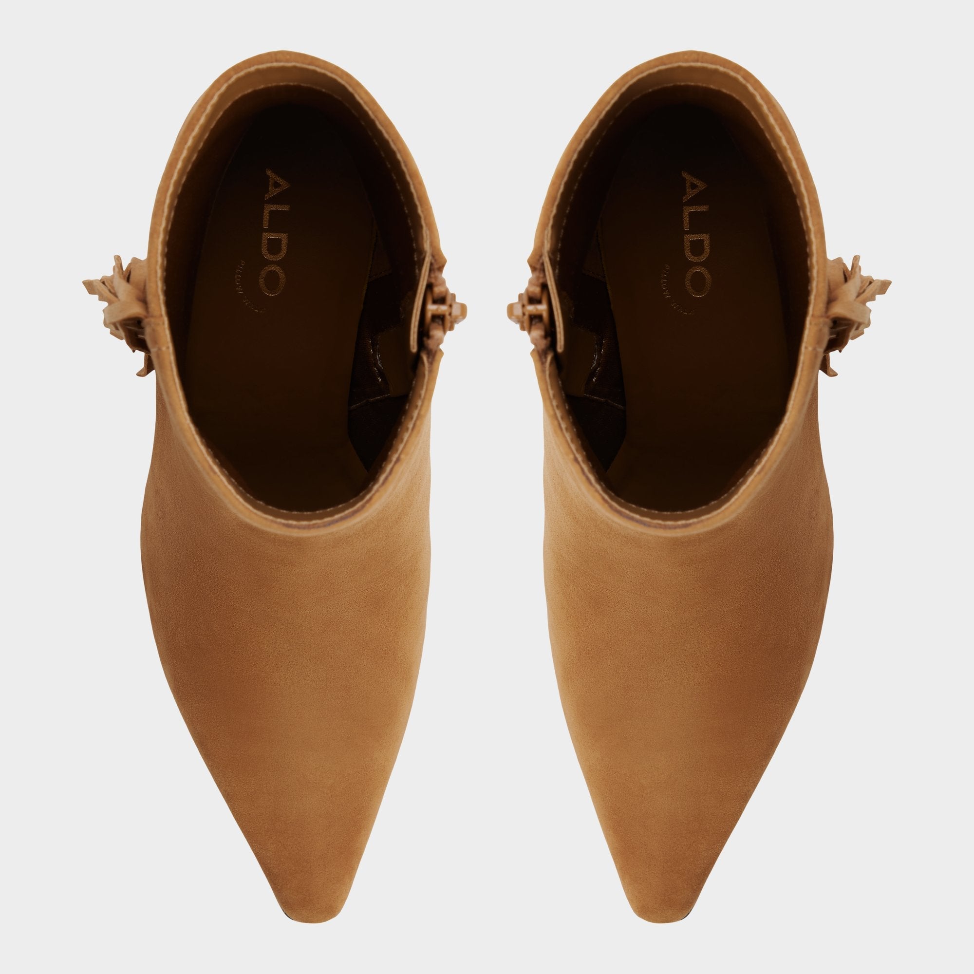 Shaniah in Light Brown - Ankle boot, Block heel