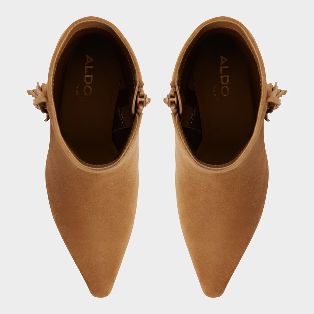 Shaniah in Light Brown - Ankle boot, Block heel