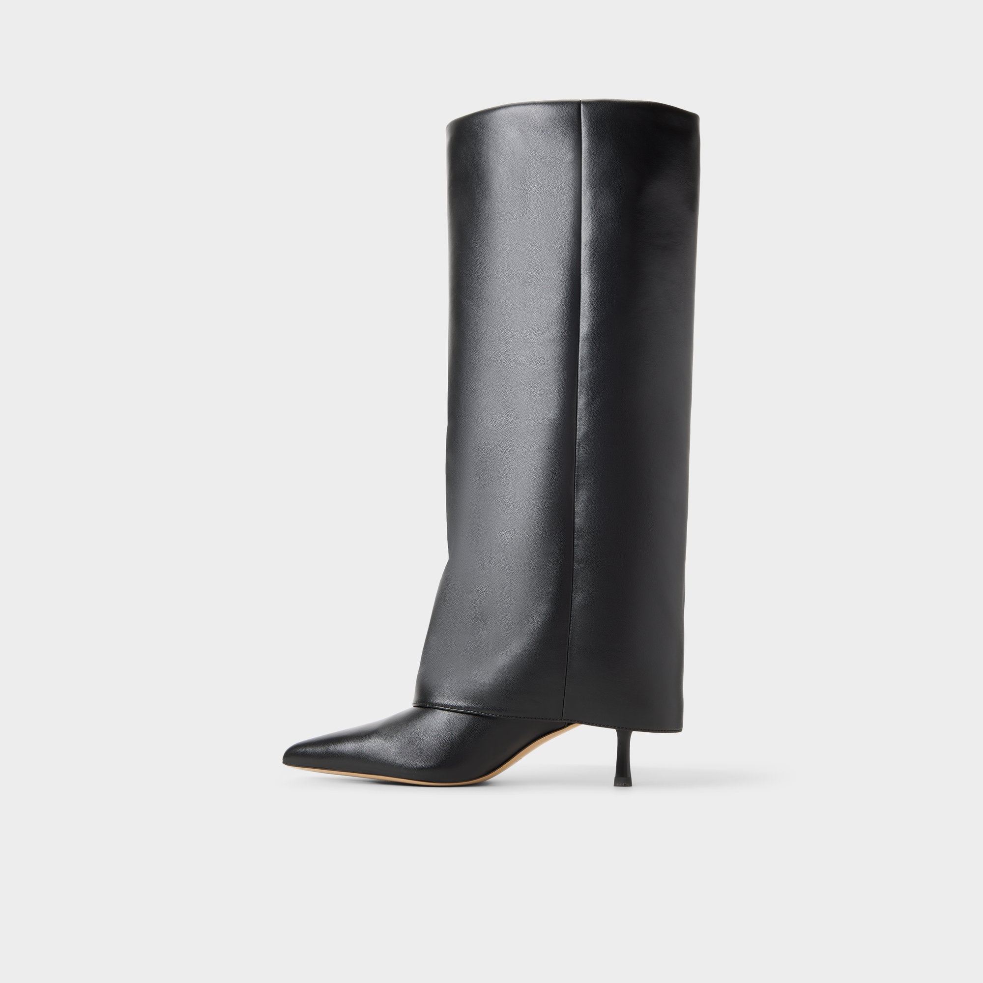 Aseader in Black - Knee-high boot, Stiletto heel