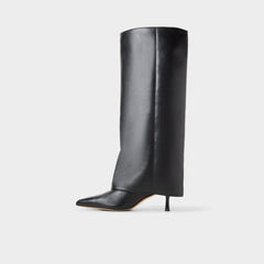 Aseader in Black - Knee-high boot, Stiletto heel