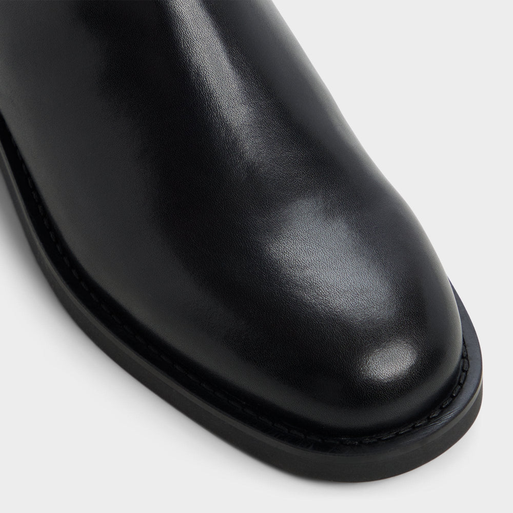 Charley in Black - Knee-high boot, Cup sole