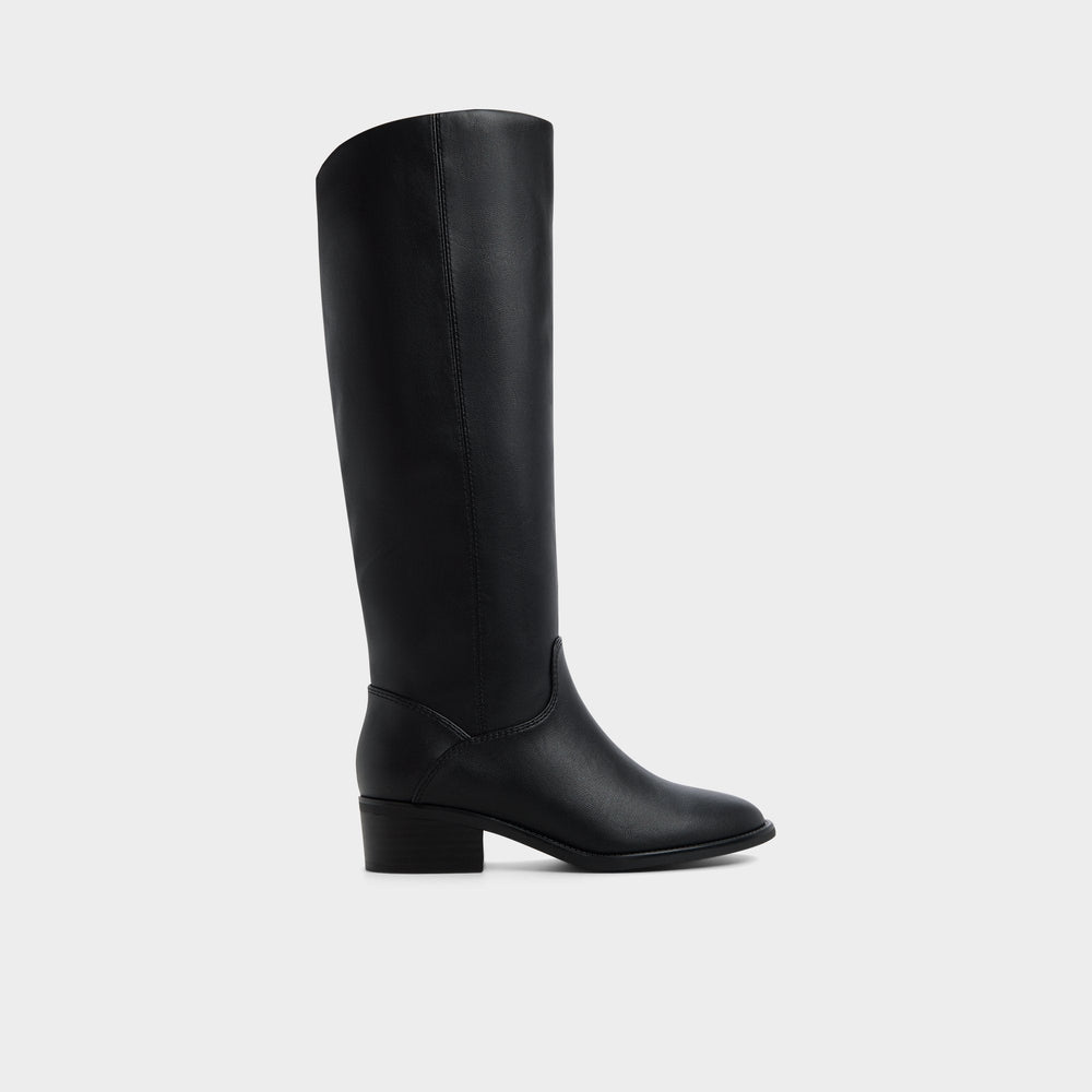 Kaydienh in Black - Knee-high boot, Block heel