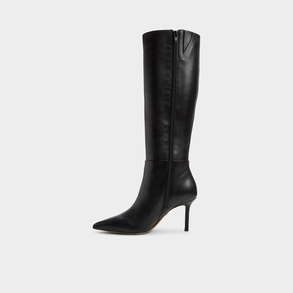 Saphiria in Black - Knee-high boot, Stiletto heel