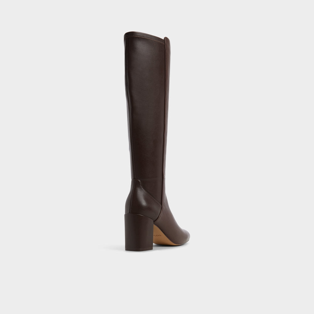 Satori Brown Overflow Women's Tall Boots - Knee-high boot, Block heel