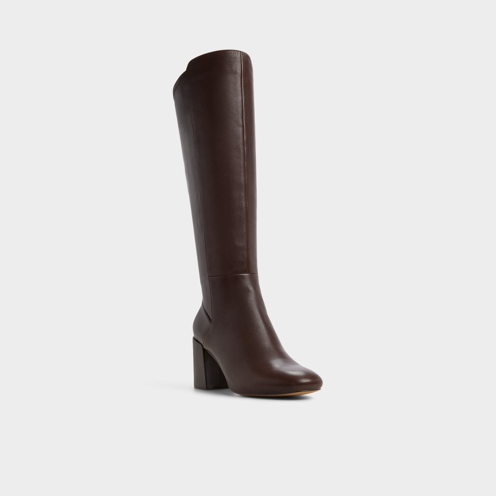 Satori Brown Overflow Women's Tall Boots - Knee-high boot, Block heel