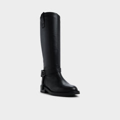 Philippa in Black - Riding boot, Block heel
