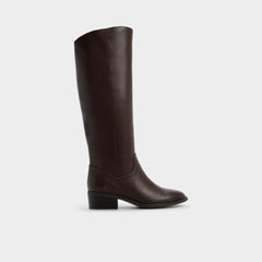 Kaydienh in Dark Brown - Knee-high boot, Block heel