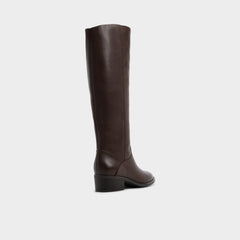 Kaydienh in Dark Brown - Knee-high boot, Block heel