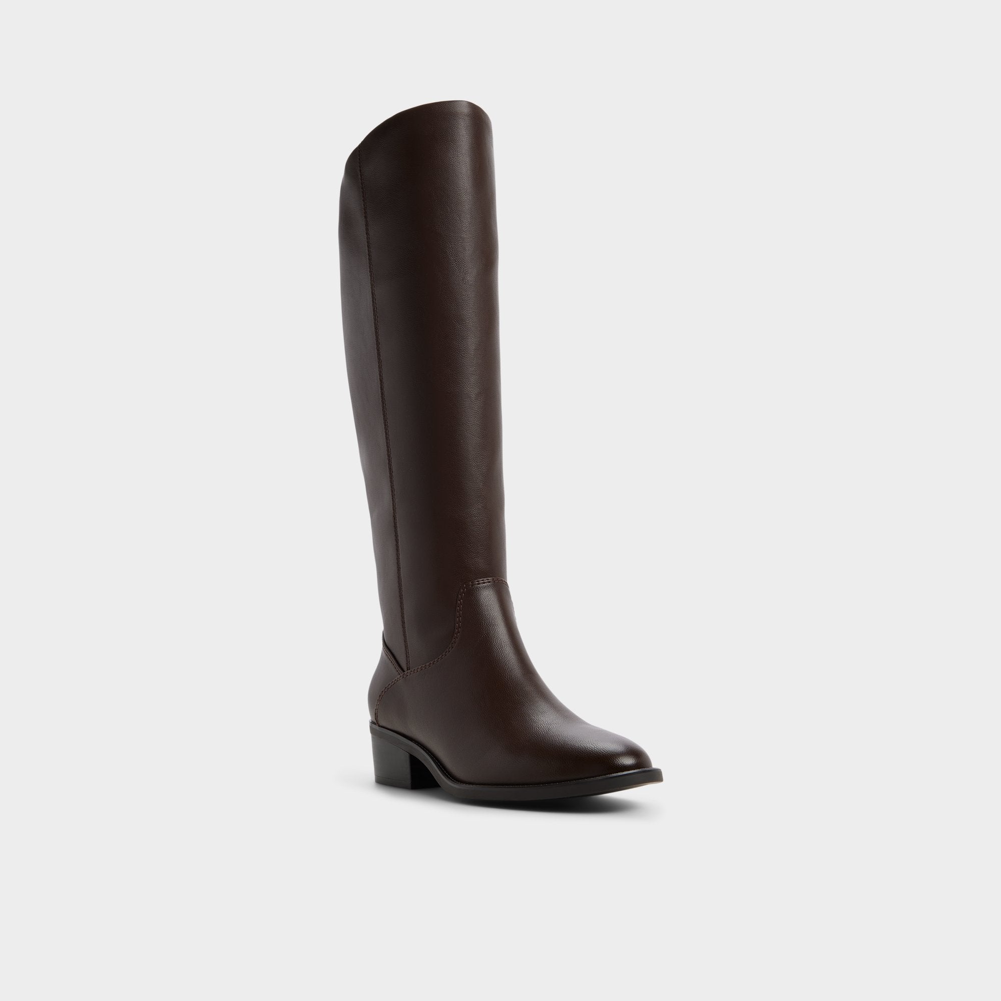 Kaydienh in Dark Brown - Knee-high boot, Block heel