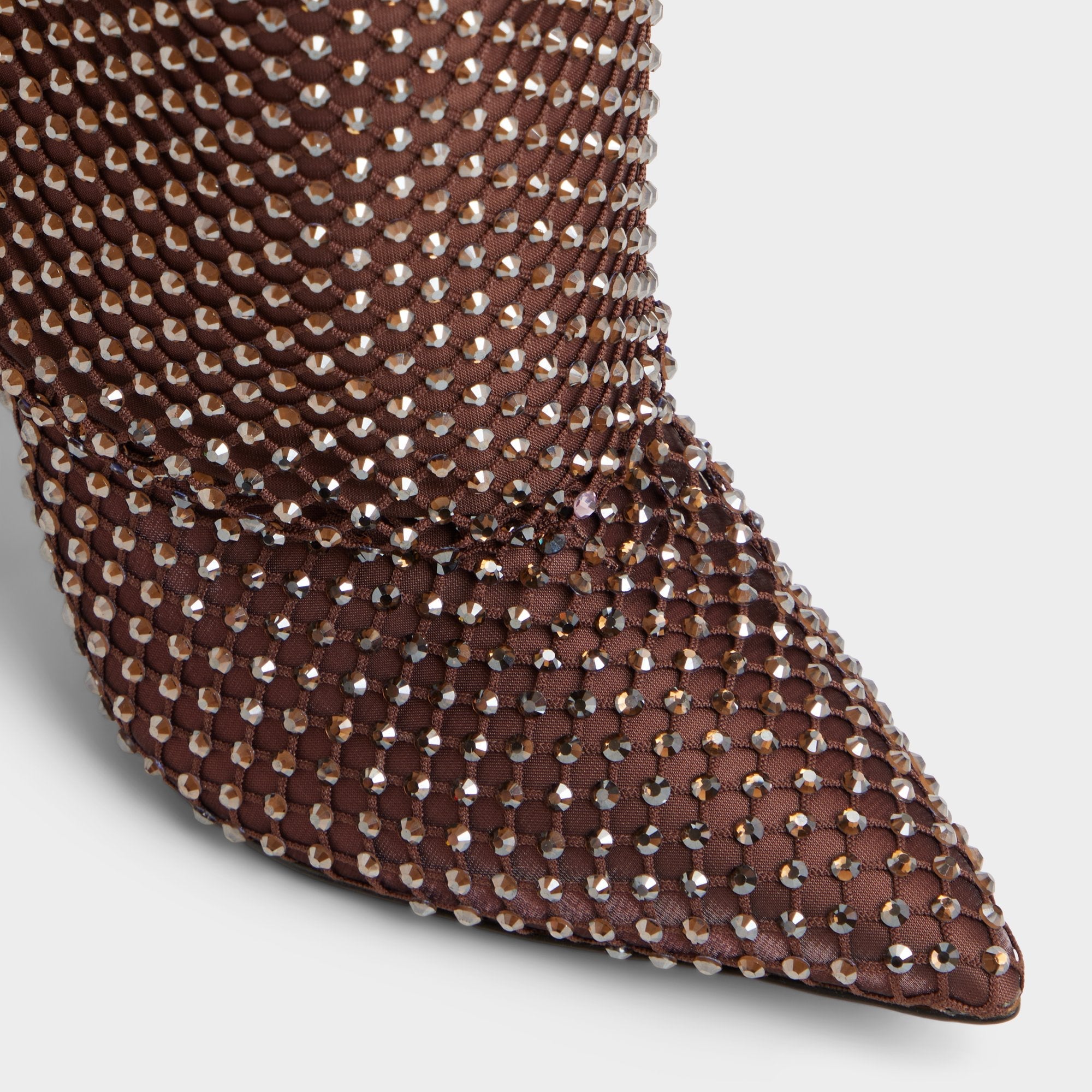 Livydalia in Dark Brown - Knee-high boot, Stiletto heel