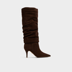 Kimmia in Medium Brown - Knee-high boot, Stiletto heel
