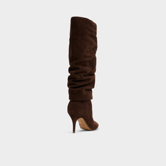 Kimmia in Medium Brown - Knee-high boot, Stiletto heel
