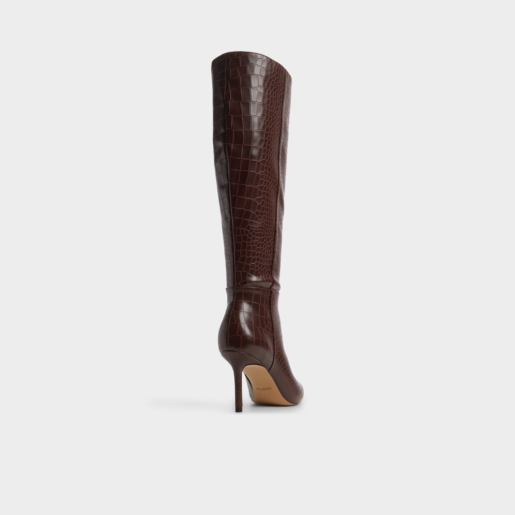 Saphiria Dark Brown Women's Tall Boots - Knee-high boot, Stiletto heel