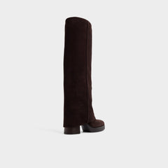 Maeveh in Dark Brown - Knee-high boot, Platform