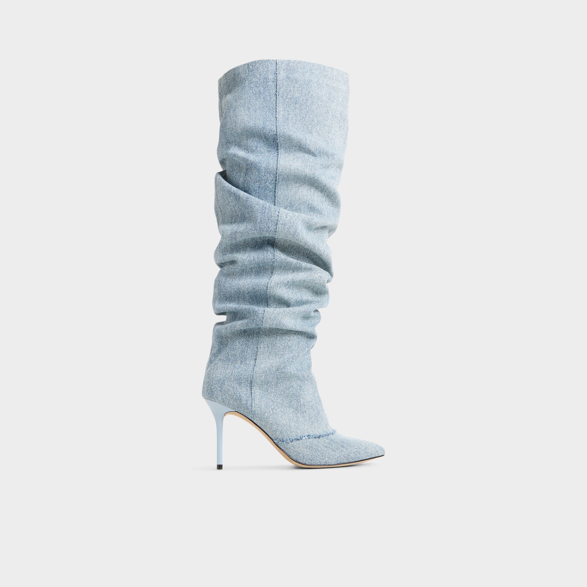 Daroba in Denim - Over-the-knee boot, Stiletto heel